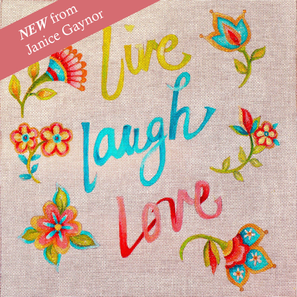 Live, Laugh, Love Hand Painted Canvas by Janice Gaynor