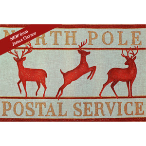North Pole Postal Service Hand Painted Canvas by Janice Gaynor