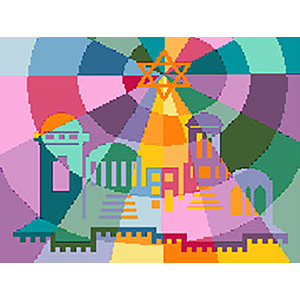 Prism City Needlepoint Tallis Canvas