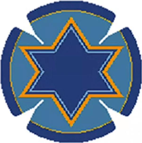 Blue & Gold Star Needlepoint Yarmulke