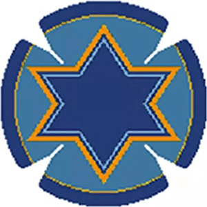 Blue & Gold Star Needlepoint Yarmulke