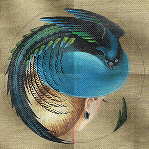 Leigh Designs - Hand-painted Needlepoint Canvases - Bird of Paradise Hats - Magnificence