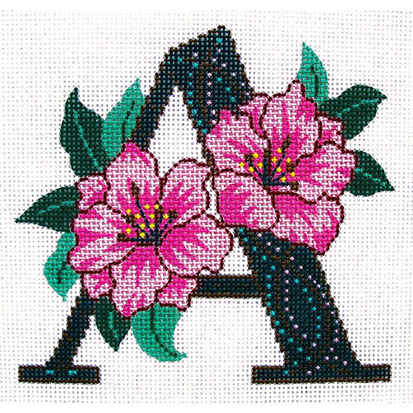 A-Azalea hand-painted canvas from Lee's Needle Arts