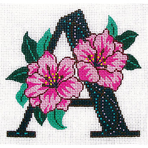 A-Azalea hand-painted canvas from Lee's Needle Arts