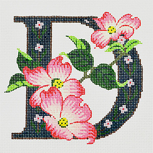 D-Dogwood hand-painted canvas from Lee's Needle Arts