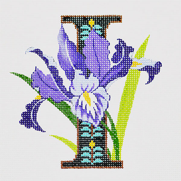 I-Iris hand-painted canvas from Lee's Needle Arts