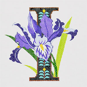 I-Iris hand-painted canvas from Lee's Needle Arts