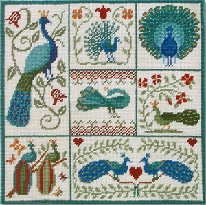 Shaker Patchwork Peacocks Tapestry Kit