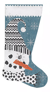 Let It Snow - Hand Painted Needlepoint Stocking Canvas by Machelle Somerville