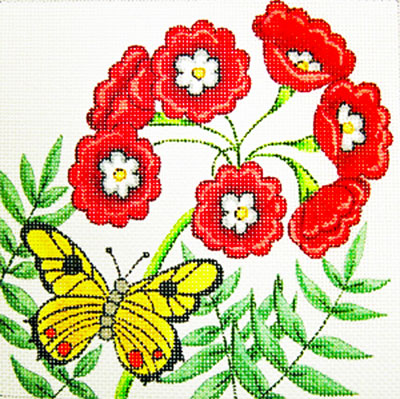 Primula Mini - Hand Painted Needlepoint Canvas from Trubey Designs