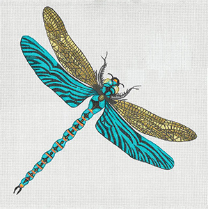 Dragonfly Hand Painted Canvas from Trubey Designs