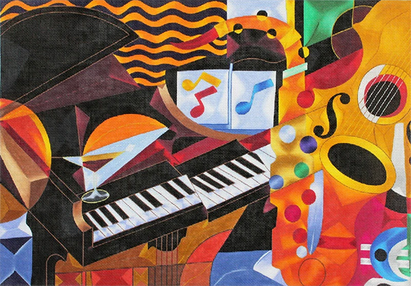 Rhythm II Piano Concert hand painted canvas from Prince Duncan Williams