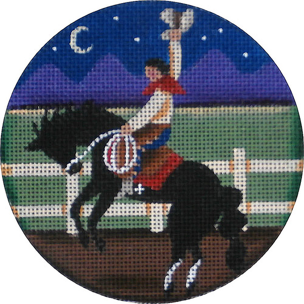 Yee-Haw - Hand Painted Christmas Ornament Canvas from Rebecca Wood