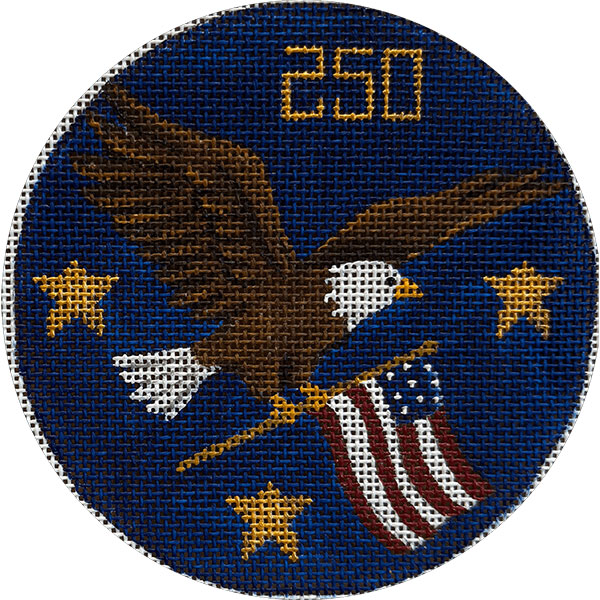 Land of the Free Hand Painted Christmas Ornament Canvas from Rebecca Wood