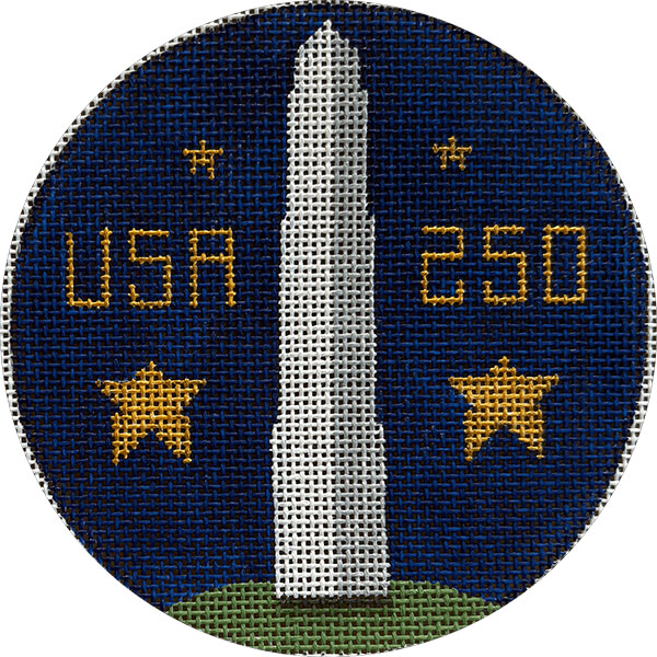 Washington Memorial Hand Painted Christmas Ornament Canvas from Rebecca Wood