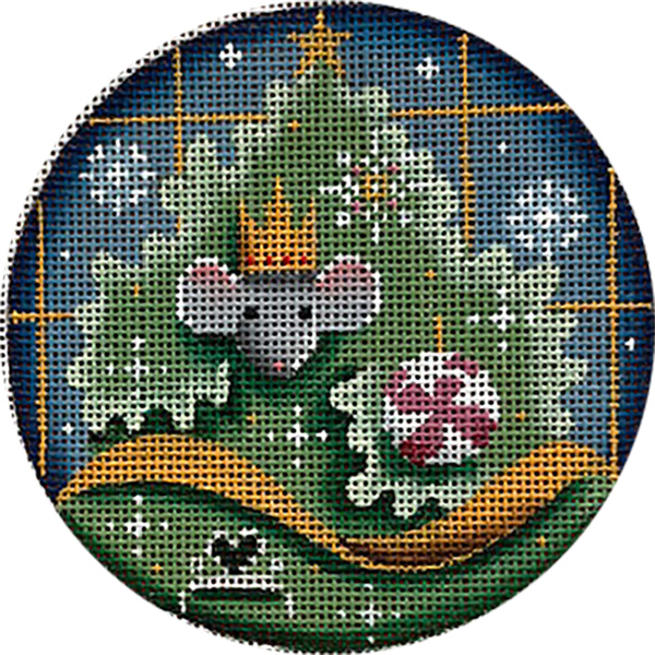 Mouse King Hand Painted Christmas Ornament Canvas from Rebecca Wood
