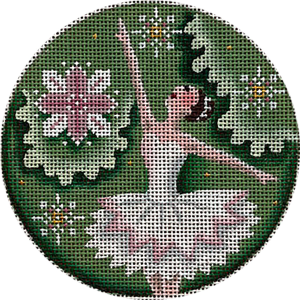 Snow Queen Hand Painted Christmas Ornament Canvas from Rebecca Wood