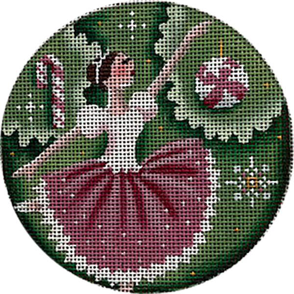 Sugar Plum Fairy Hand Painted Christmas Ornament Canvas from Rebecca Wood