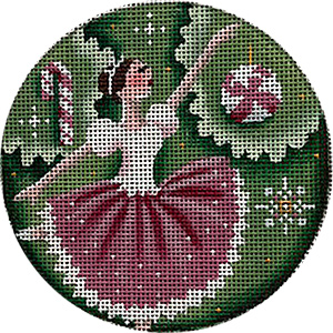 Sugar Plum Fairy Hand Painted Christmas Ornament Canvas from Rebecca Wood
