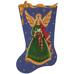 Dove Angel Hand Painted Stocking Canvas from Rebecca Wood