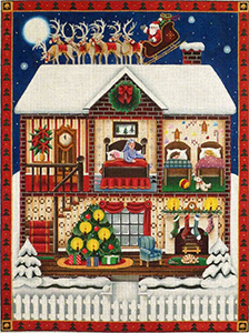 Night Before Christmas Hand Painted Canvas from Rebecca Wood