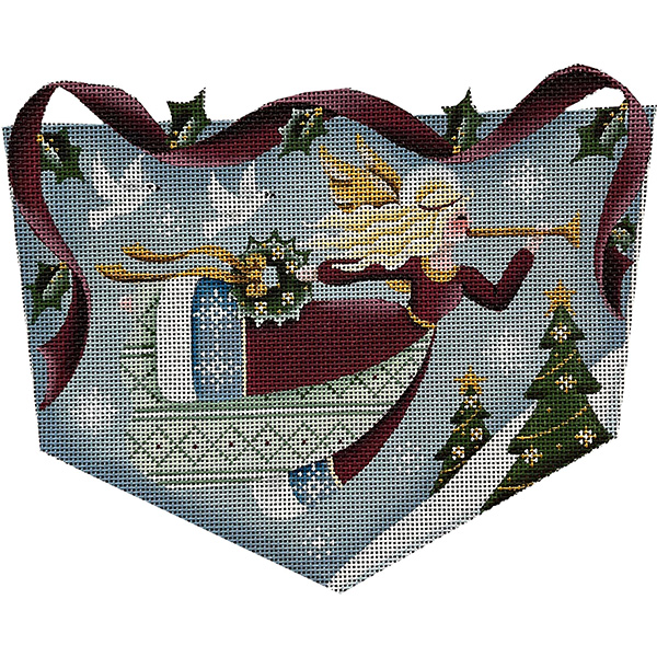Arctic Angel Hand Painted Stocking Topper Canvas from Rebecca Wood