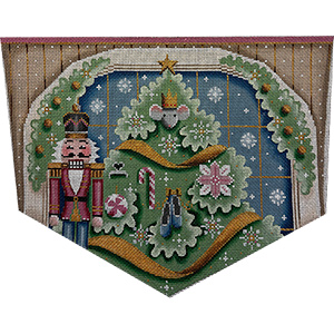 Nutcracker Ballet Hand Painted Stocking Topper Canvas from Rebecca Wood