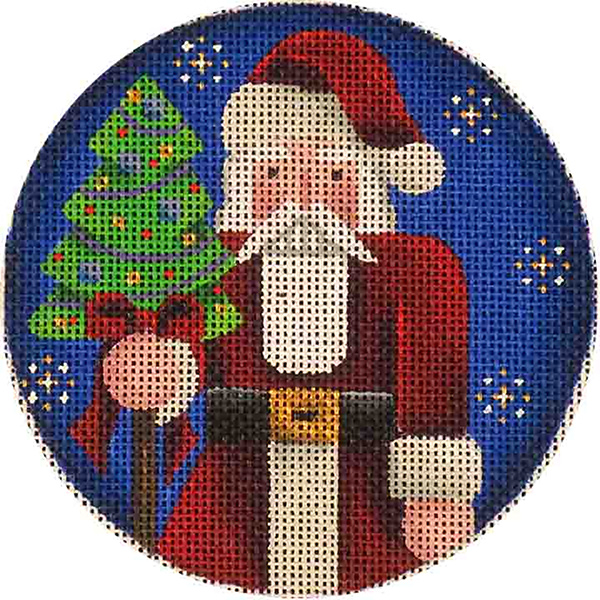 Santa Nutcracker Hand Painted Christmas Ornament Canvas from Rebecca Wood