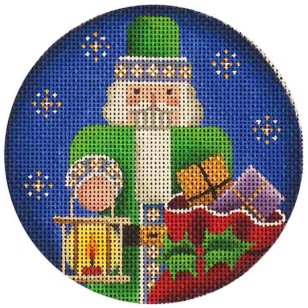 Lamp Nutcracker Hand Painted Christmas Ornament Canvas from Rebecca Wood