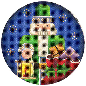 Lamp Nutcracker Hand Painted Christmas Ornament Canvas from Rebecca Wood