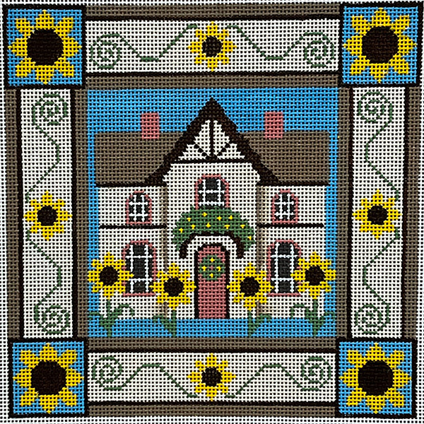 Summer Cottage Hand Painted Canvas from Rebecca Wood