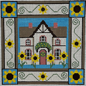 Summer Cottage Hand Painted Canvas from Rebecca Wood