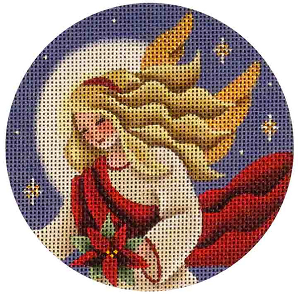 Angel of Light Hand Painted Christmas Ornament Canvas from Rebecca Wood
