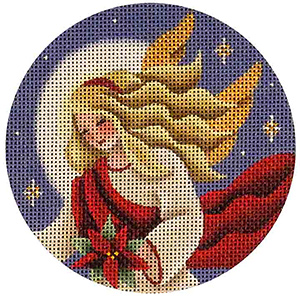 Angel of Light Hand Painted Christmas Ornament Canvas from Rebecca Wood