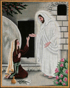 He Is Risen Hand Painted Canvas from Rebecca Wood