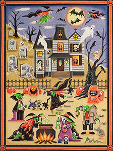 Scene of Fright Hand Painted Canvas from Rebecca Wood