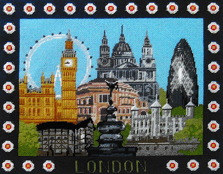 Primavera Needlepoint Cushion Kit - London