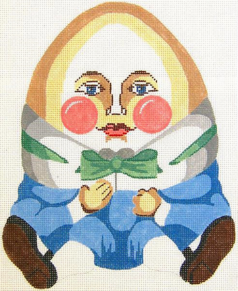 Humpty Dumpty Hand Painted Needlepoint Pillow Canvas