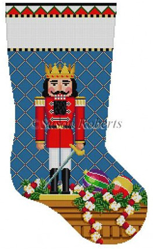 Susan Roberts Needlepoint Designs - Hand-painted Christmas Stocking - Prince Nutcracker Stocking