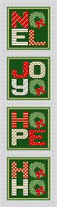 Susan Roberts Needlepoint Designs - Noel, Joy, Hope, Ho Ho Coaster Strip (Runner)