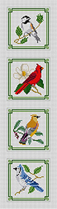 Susan Roberts Needlepoint Designs - Birds Coaster Strip (Runner)