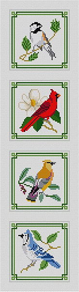 Susan Roberts Needlepoint Designs - Birds Coaster Strip (Runner)