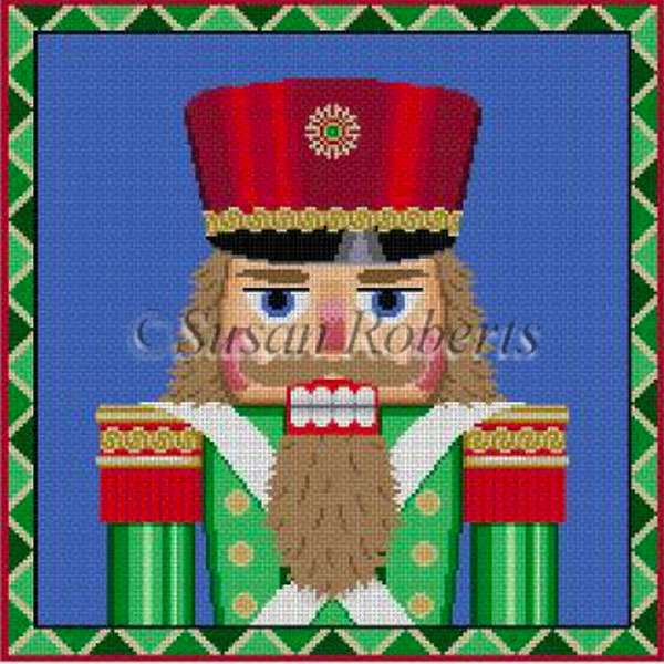 Susan Roberts Needlepoint Designs - Hand-painted Christmas Canvas - Nutcracker