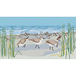 Susan Roberts Needlepoint Designs - Hand-painted Canvas - Sanderlings