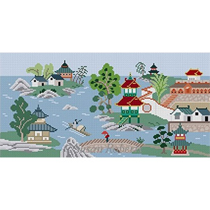 Susan Roberts Needlepoint Designs - Hand-painted Canvas - Painted Porcelain (Color)