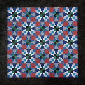 Star Flower Quilt Hand Painted Canvas by Susan Roberts