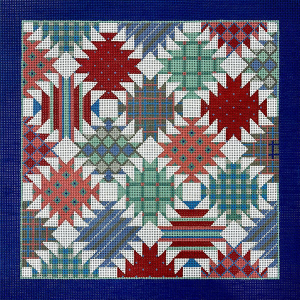 Pineapple Quilt Hand Painted Canvas by Susan Roberts