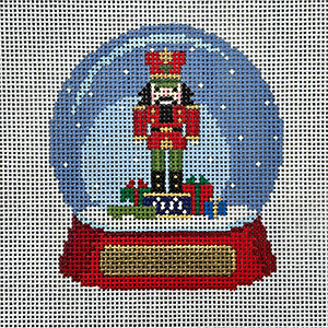 Susan Roberts Needlepoint Designs - Hand-painted Canvas - Snow Globe Nutcracker