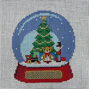 Susan Roberts Needlepoint Designs - Hand-painted Canvas - Snow Globe Toy Tree