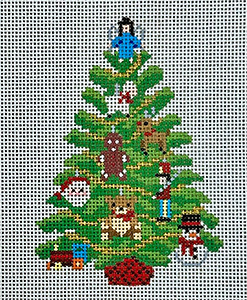 Susan Roberts Needlepoint Designs - Hand-painted Canvas - Toy Tree Ornament